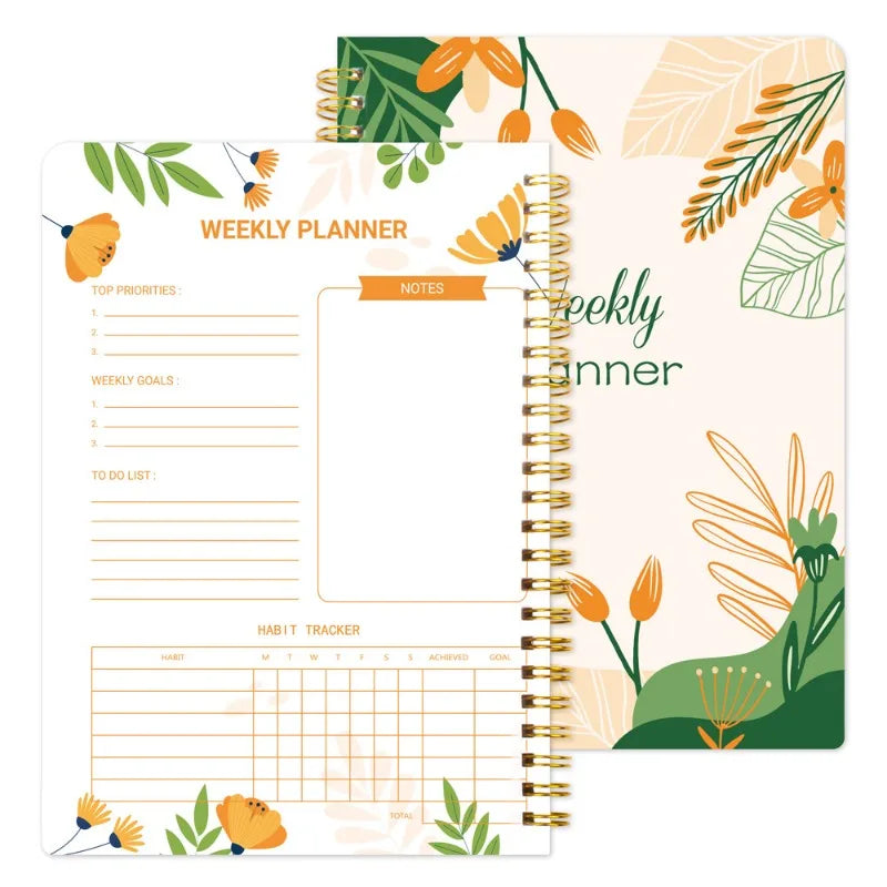 Undated Weekly Planner with Habit Tracker & To-Do List – 52 Sheets