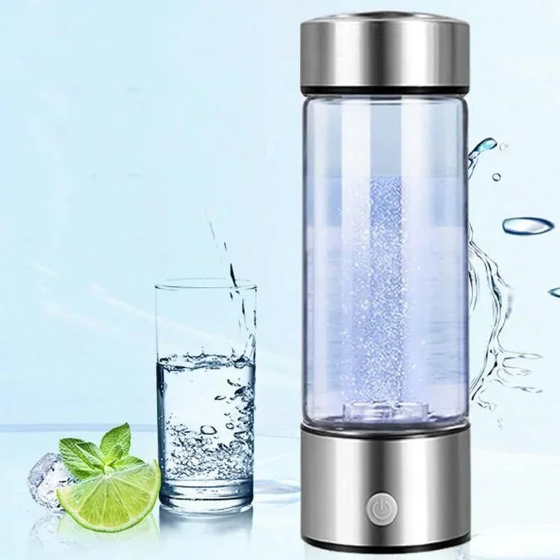 420ml Hydrogen-Rich Water Bottle with Titanium Filter & Antioxidant Properties