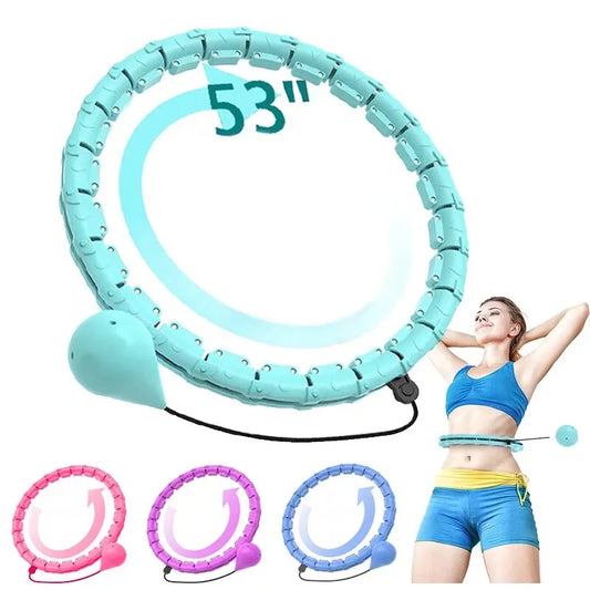 2-in-1 Adjustable Weighted Hula Hoop for Adults & Weight Loss