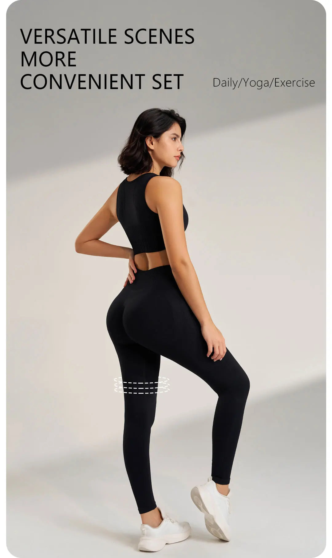 Women's Seamless Yoga Clothing Set: High-Waisted Leggings & Top