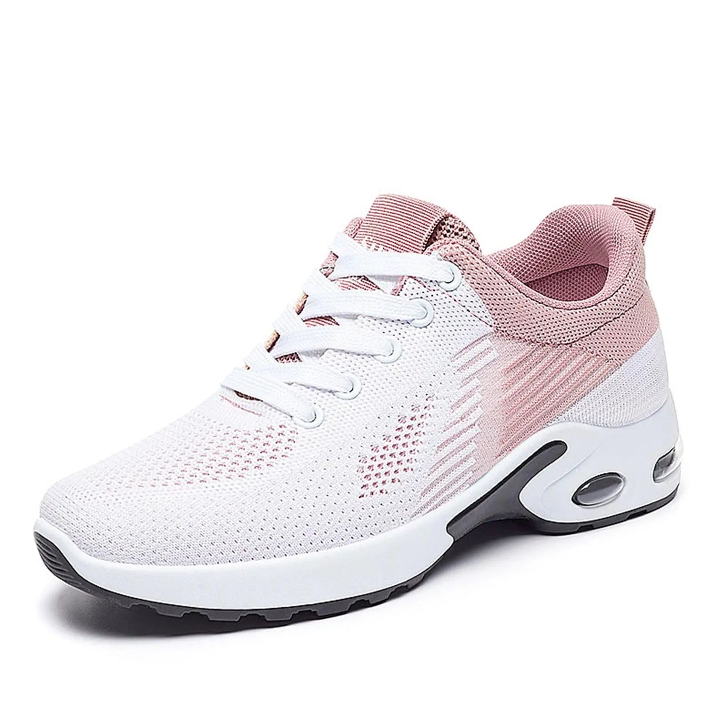 Breathable Lace-up Running Shoes for Women – Air Cushion Athletic Sneakers