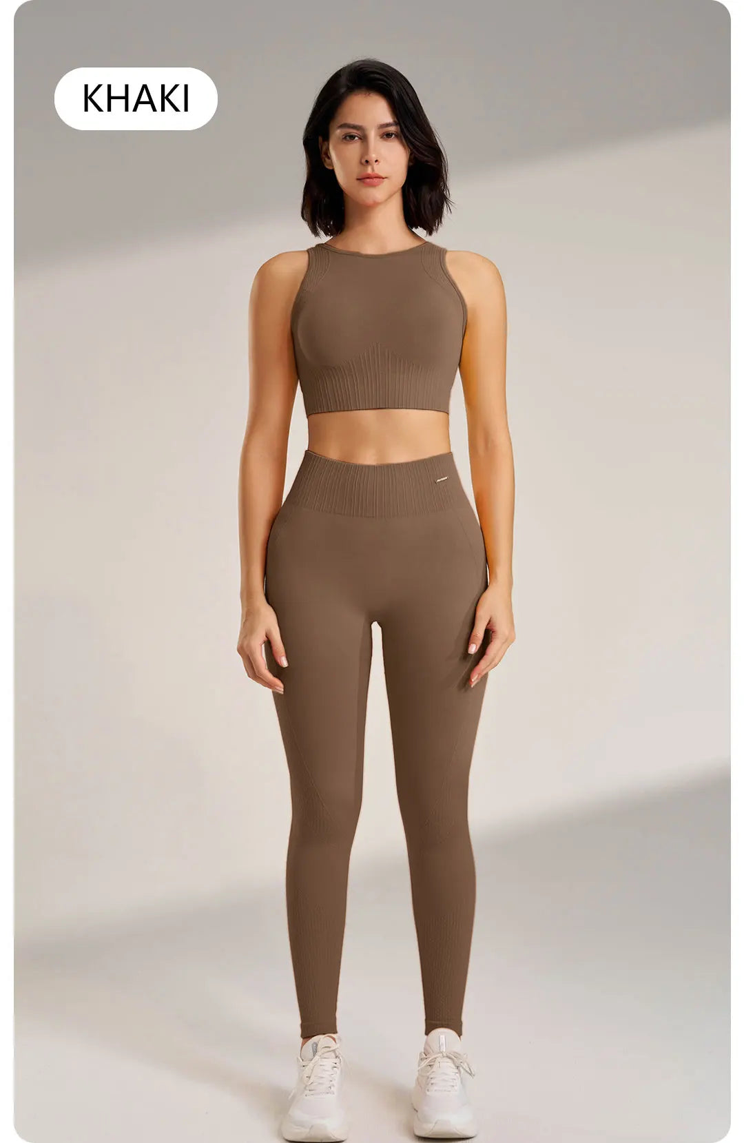 Women's Seamless Yoga Clothing Set: High-Waisted Leggings & Top