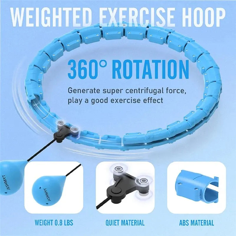 2-in-1 Adjustable Weighted Hula Hoop for Adults & Weight Loss