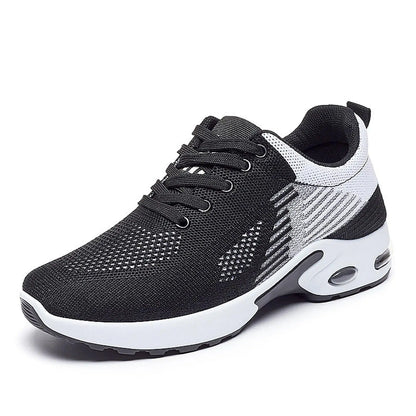 Breathable Lace-up Running Shoes for Women – Air Cushion Athletic Sneakers