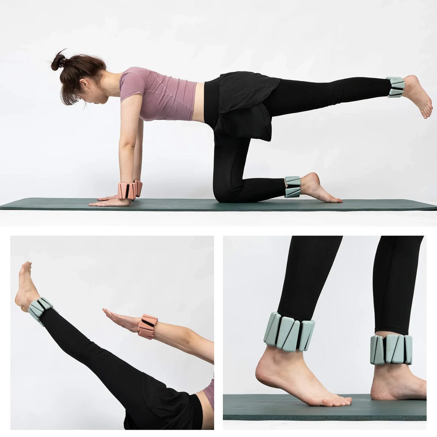 1/2lbs Adjustable Yoga Wrist & Ankle Weights for Fitness