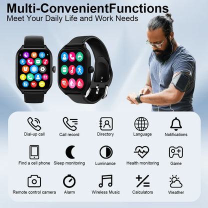 Smartwatch with Call Answering, Heart Rate & Calorie Tracking