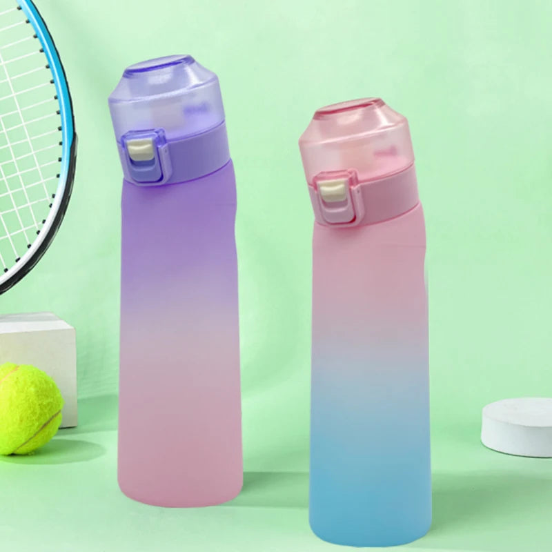 LUSQI Air Flavored Water Bottle with 7 Flavor Rings for Fitness