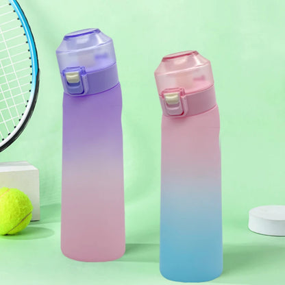 LUSQI Air Flavored Water Bottle with 7 Flavor Rings for Fitness