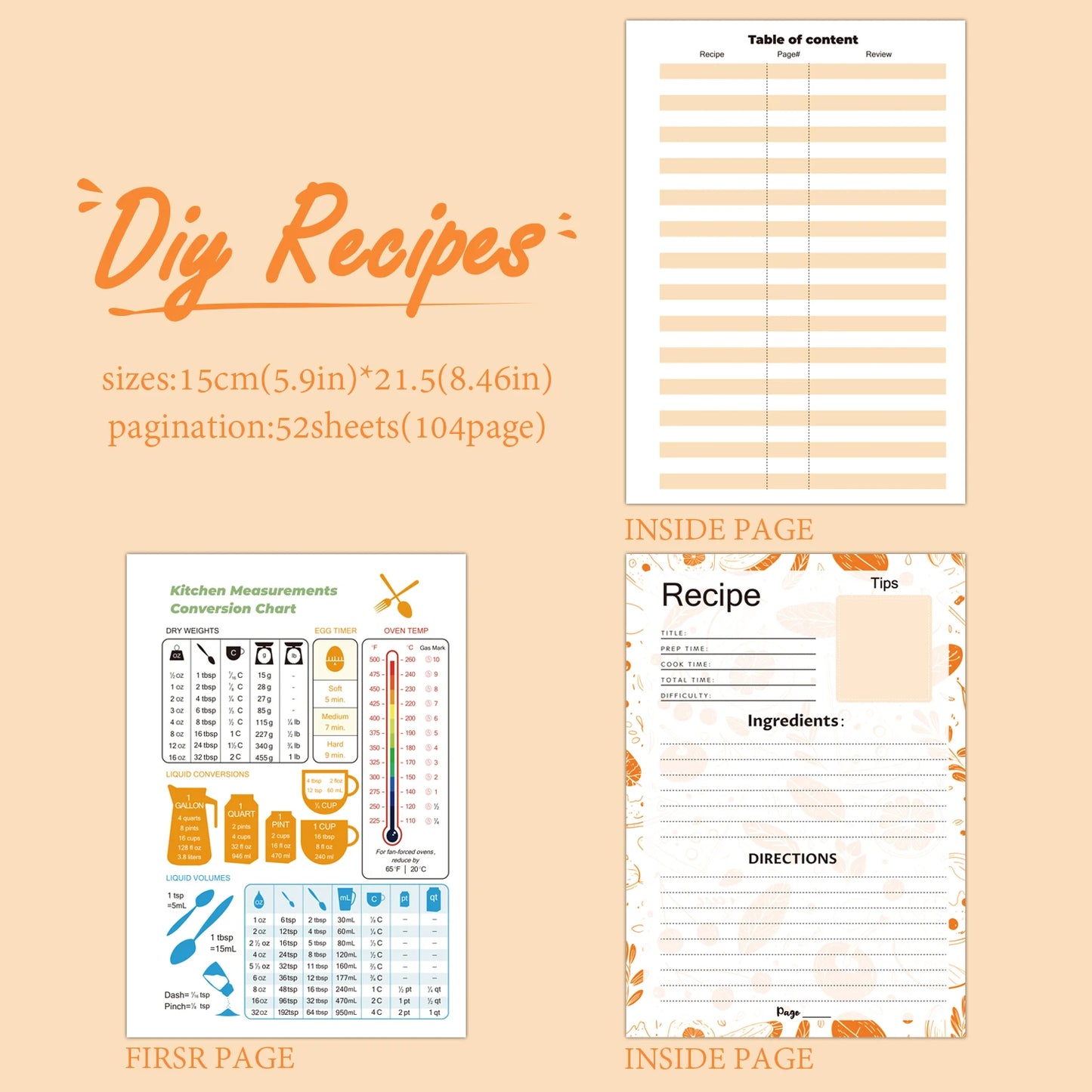 Mr. Paper 52-Sheet Healthy Eating Series Coil Notebook