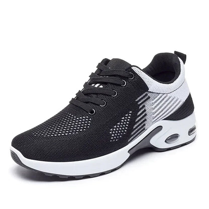 Breathable Lace-up Running Shoes for Women – Air Cushion Athletic Sneakers