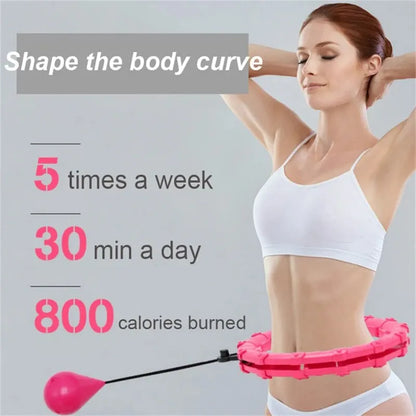 2-in-1 Adjustable Weighted Hula Hoop for Adults & Weight Loss