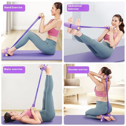 Multifunctional Tension Rope Resistance Band for Leg Stretching & Fitness