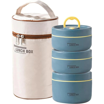 Portable Insulated 3-Tier Lunch Container Set