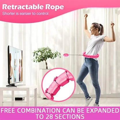 2-in-1 Adjustable Weighted Hula Hoop for Adults & Weight Loss