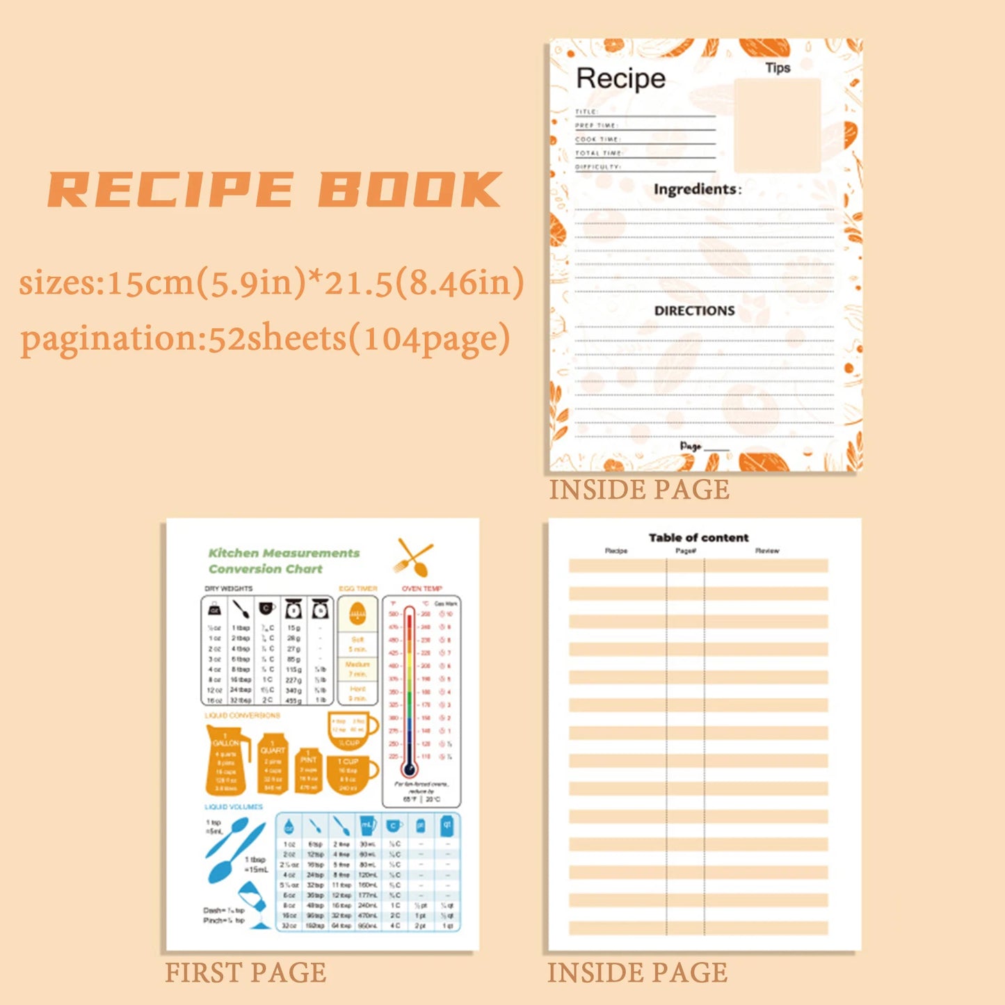 Mr. Paper 52-Sheet Healthy Eating Series Coil Notebook