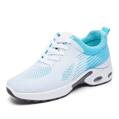 Breathable Lace-up Running Shoes for Women – Air Cushion Athletic Sneakers