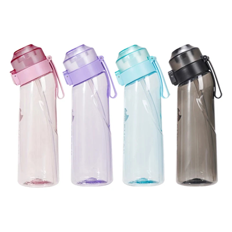 LUSQI Air Flavored Water Bottle with 7 Flavor Rings for Fitness